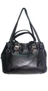 Cartera Cuero Negro
