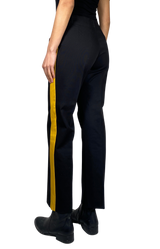 Pantalón Negro Franja Amarillas