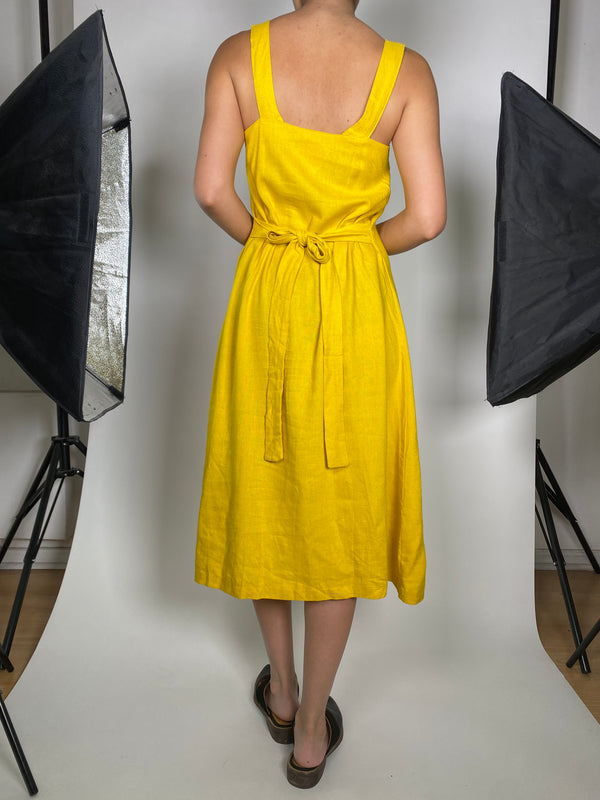 Vestido Lino Amarillo