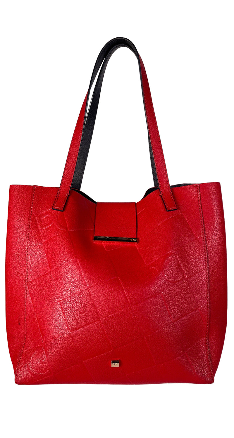 Cartera Roja de Cuero