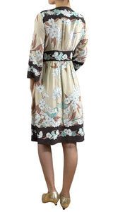 Vestido Seda Flores