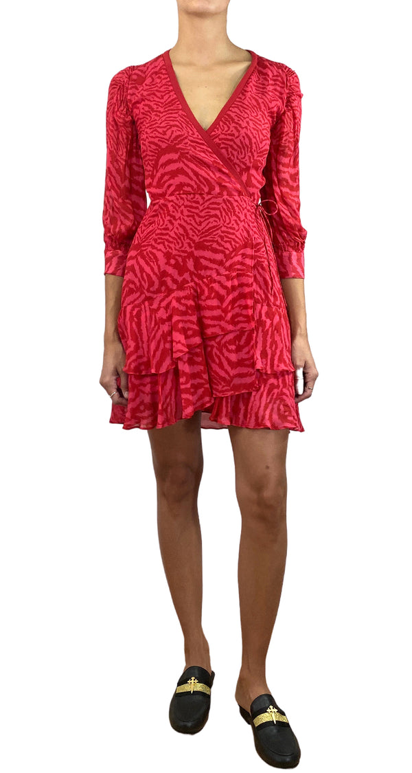 Vestido Rojo Animal Print