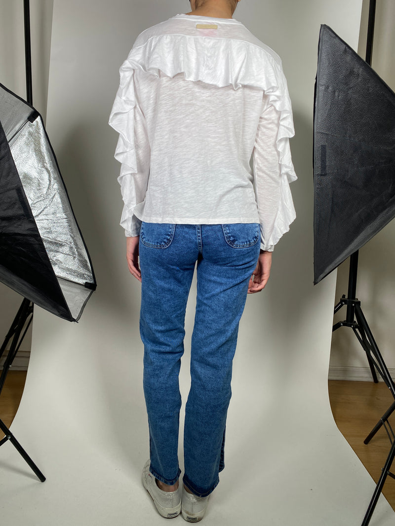 Polera Blanca Vuelos