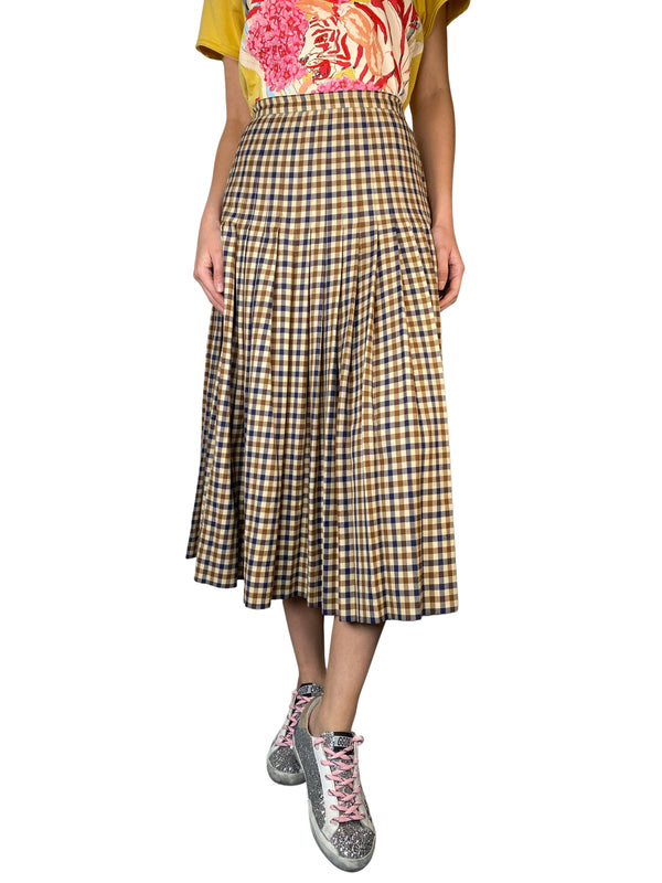Falda Beige Cuadros