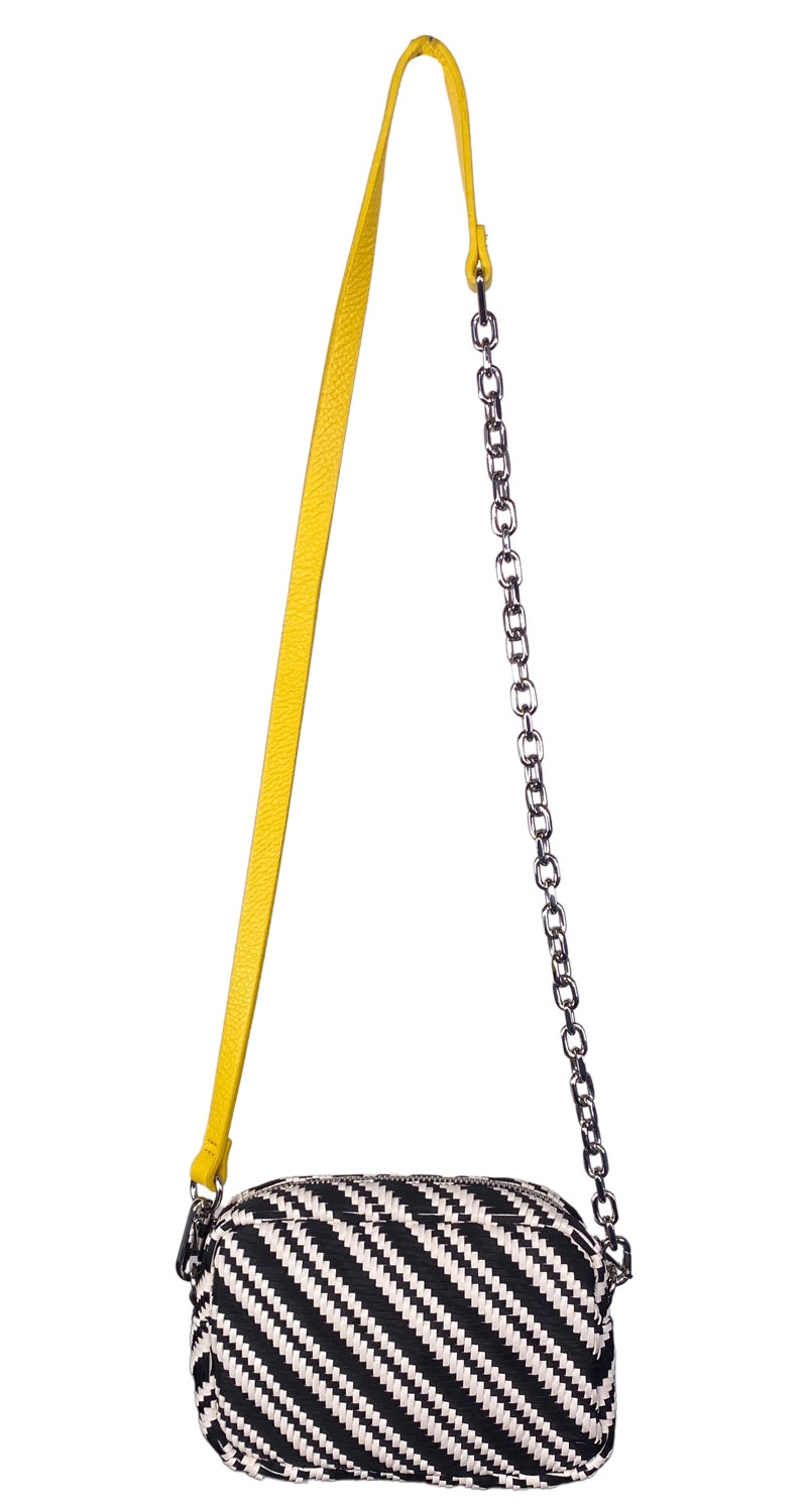 Bandolera Tejida Blanco y Negro