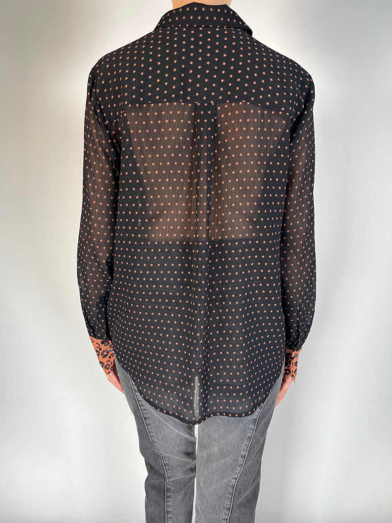 Blusa Dotted Traslucida