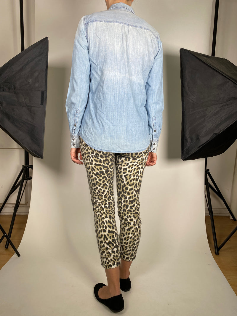 Blusa Denim Brillantes