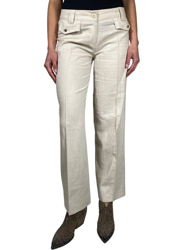 Pantalón Lino Beige