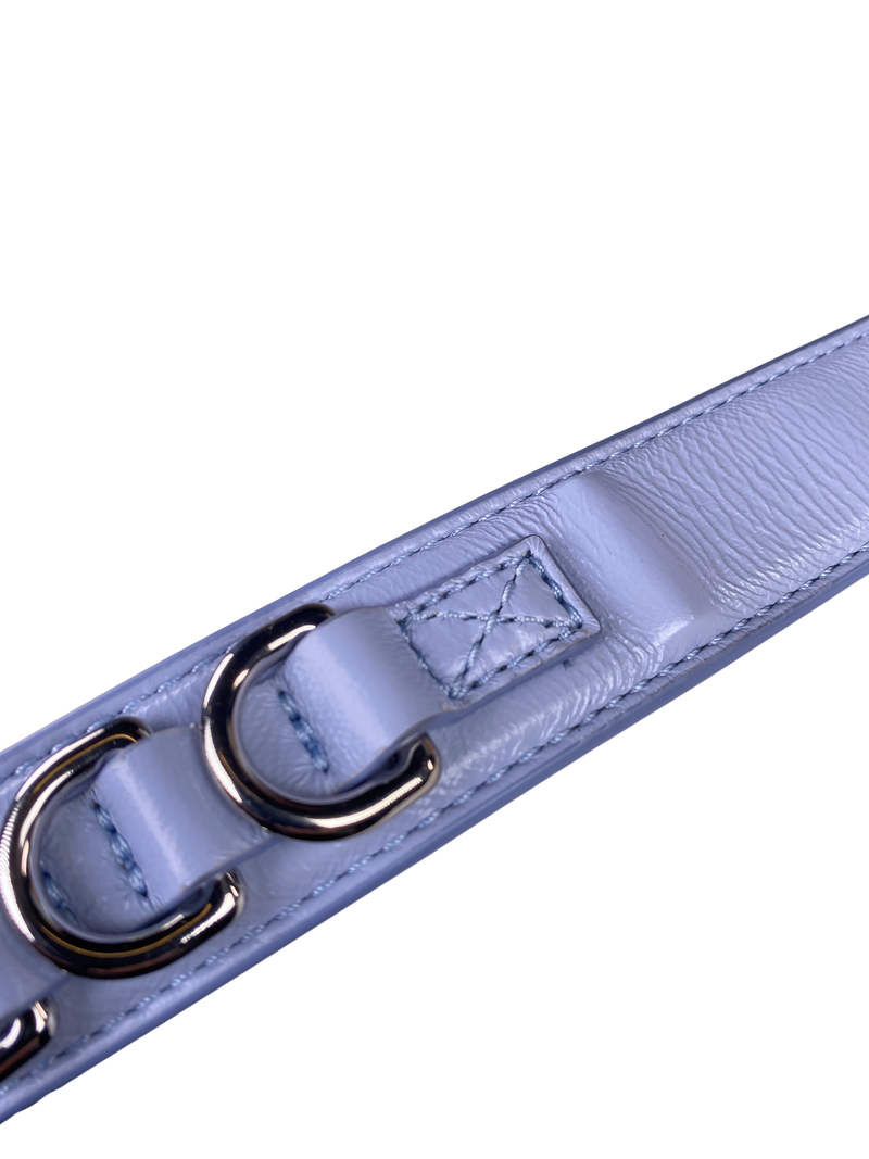 Bandolera Cuero Celeste