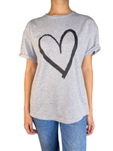 Polera Corazón Gris