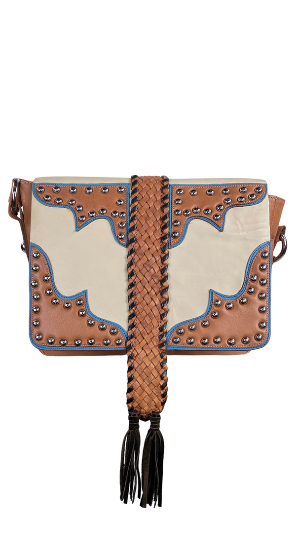 Bandolera Cuero Trenzada