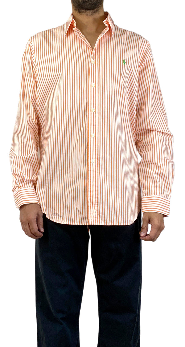Camisa Naranja A Rayas
