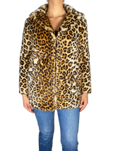 Abrigo Animal Print Peludo