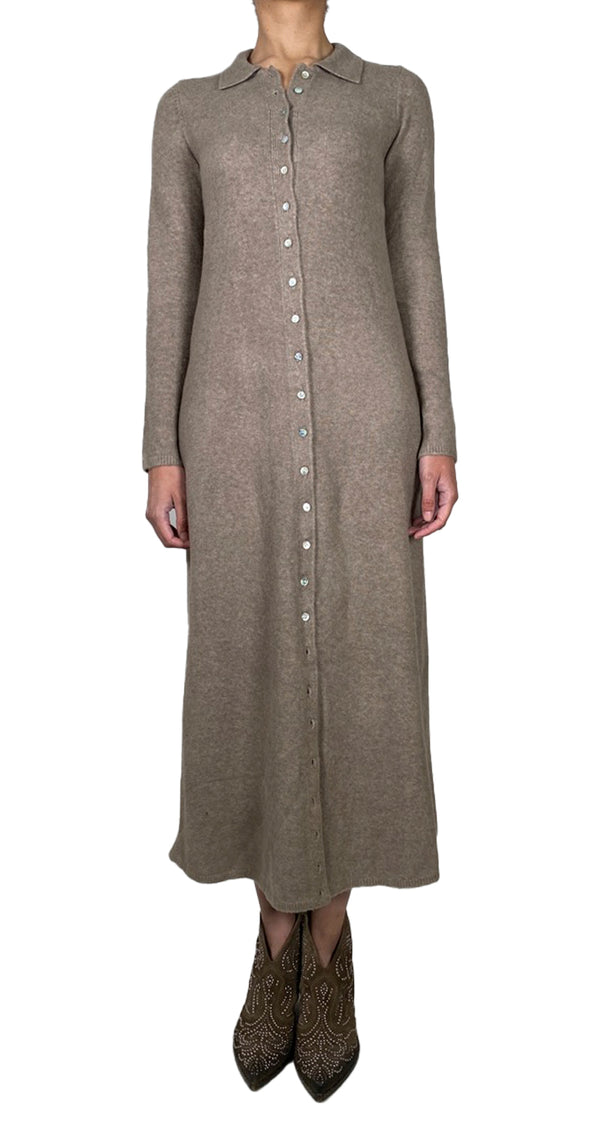 Vestido Camisero tejido Café
