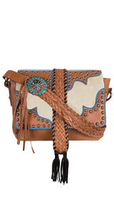 Bandolera Cuero Trenzada