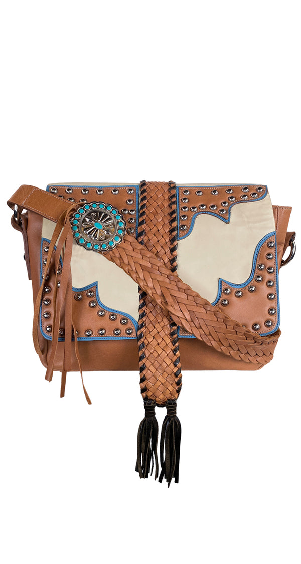 Bandolera Cuero Trenzada