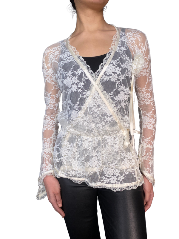 Blusa Encaje Traslucida