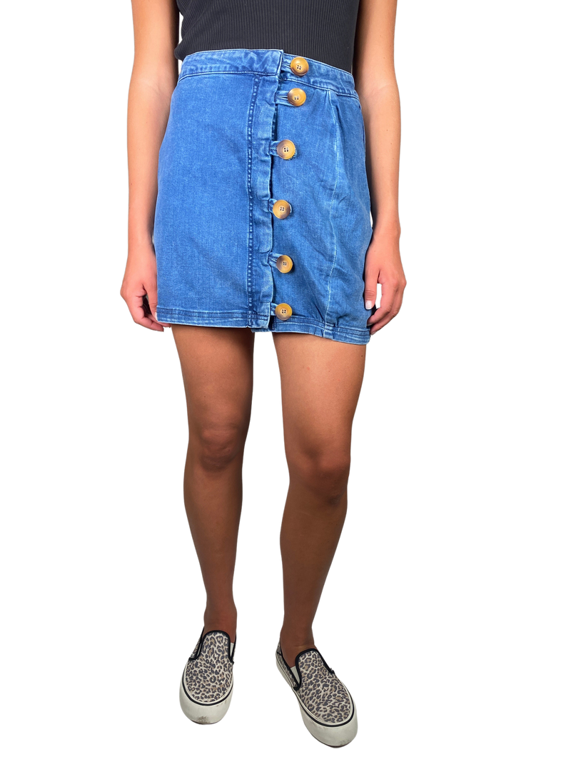 Falda Denim Botones