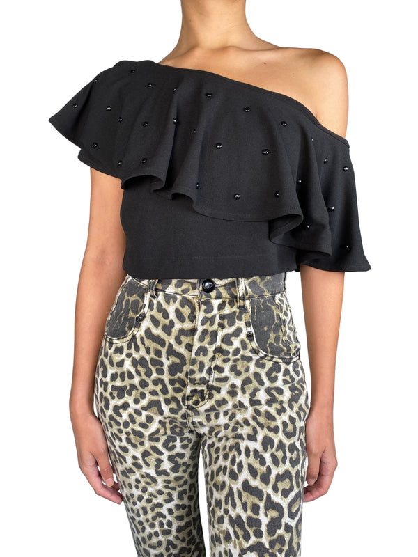 Blusa Negra Asimétrica