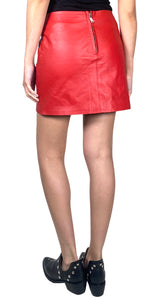 Falda Roja Cuero