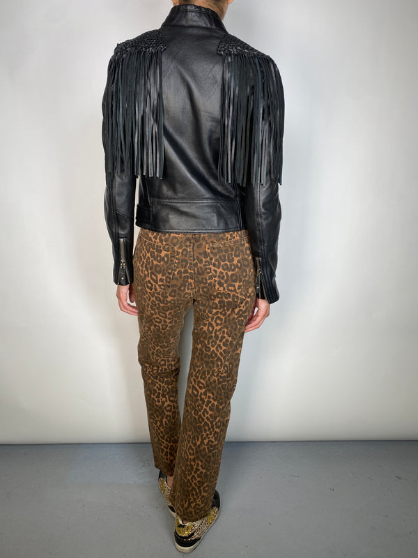 Chaqueta Cuero Flecos