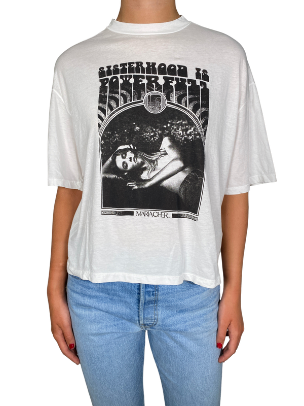 Polera Blanca Estampada