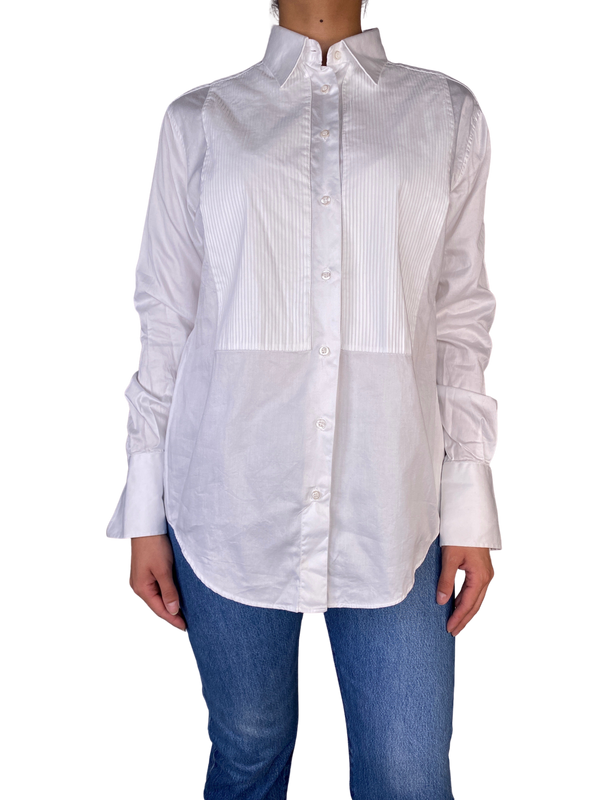 Blusa Alforzas Blanca