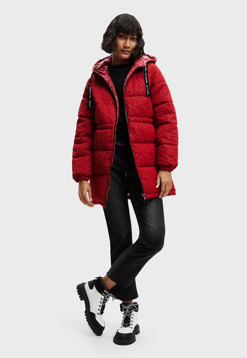 Parka Desigual Rojo Calce Regular – Market People