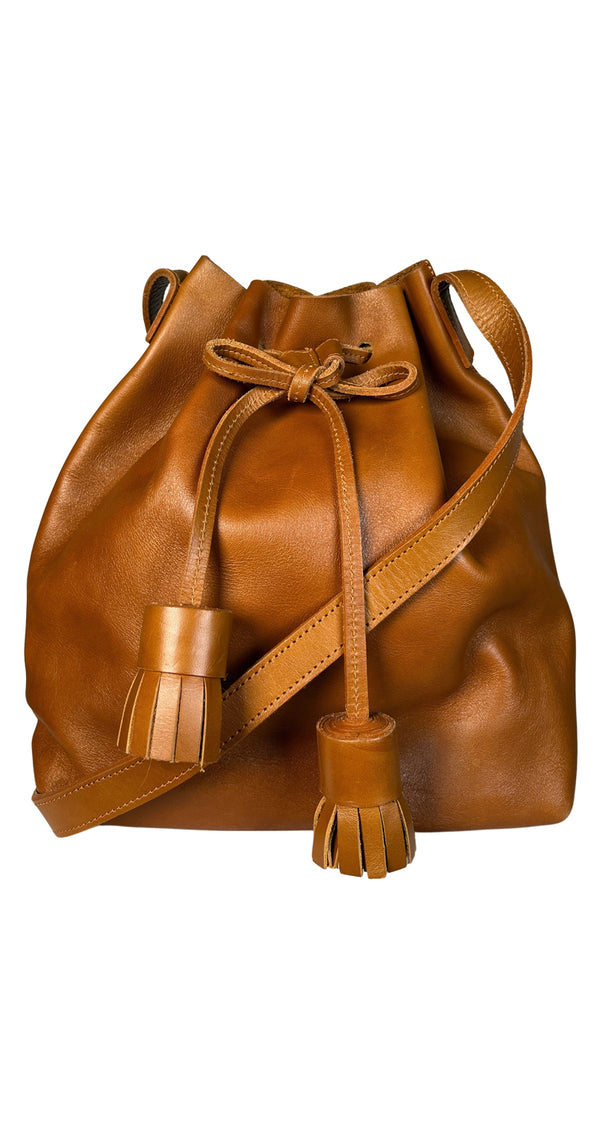 Bandolera Tokio Camel Cuero