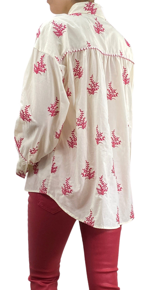 Blusa Blanca Bordada
