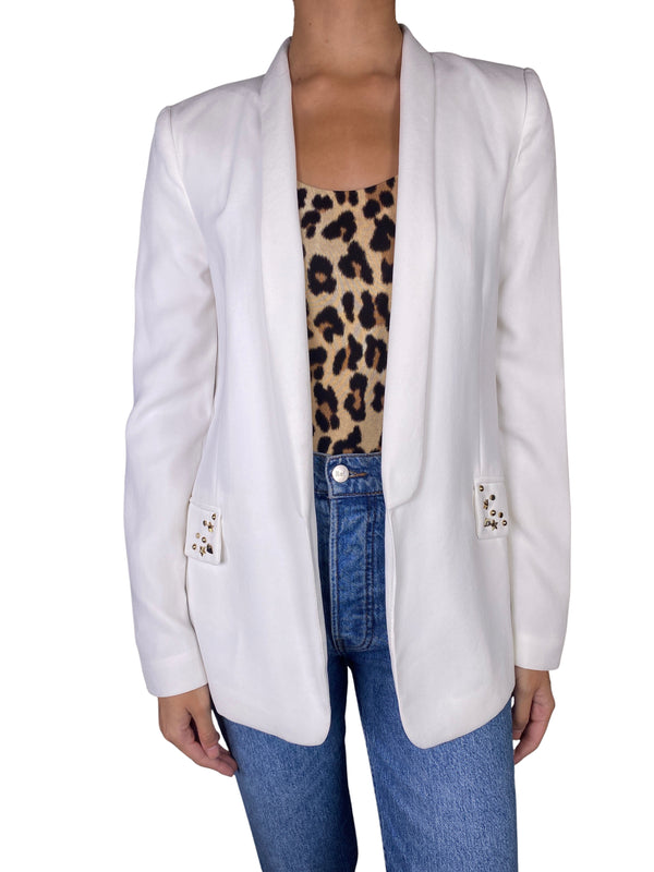 Blazer Blanco con Aplicaciones