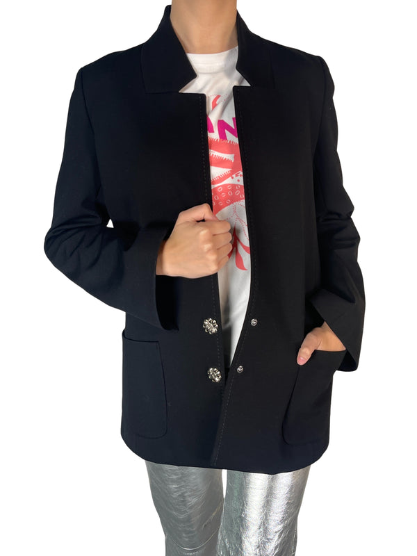 Blazer Botón Flor