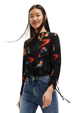 Blusa Desigual Negro - Calce Regular