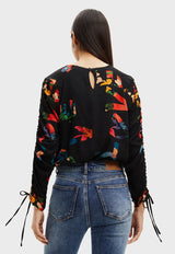 Blusa Desigual Negro - Calce Regular