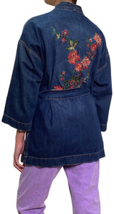 Chaqueta Denim Flores