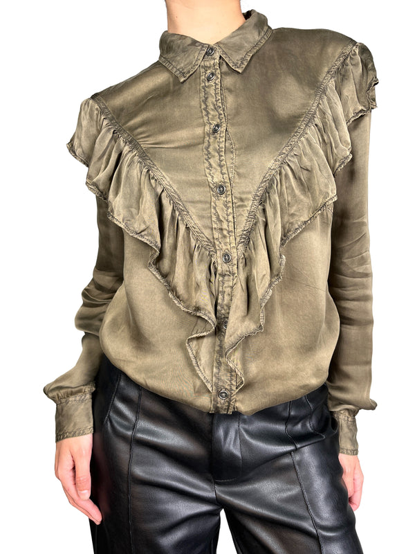 Blusa Cupro Caqui