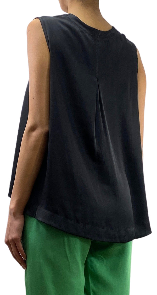 Blusa Negra Satinada