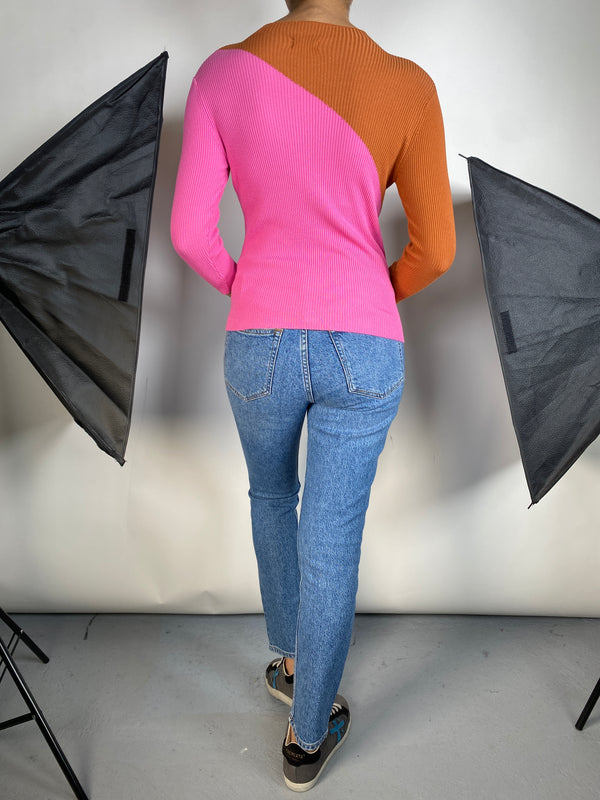 Polera Tejida Bicolor