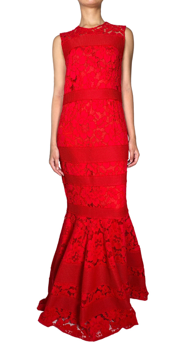 Vestido Guipur Rojo