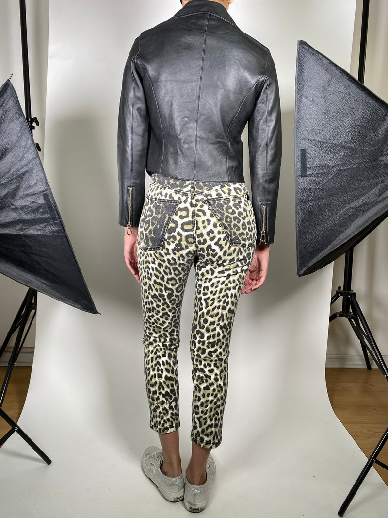 Chaqueta Cuero Negro