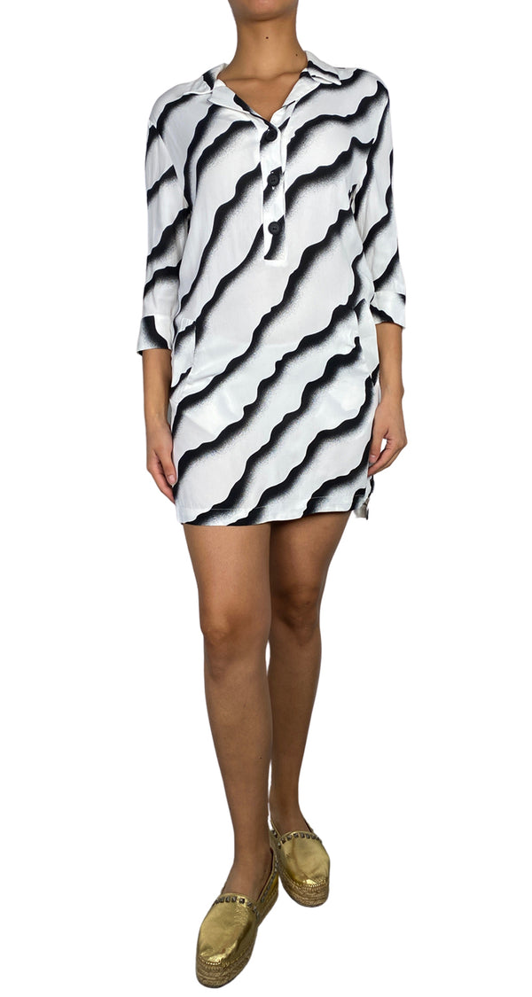 Vestido Blanco Estampado