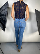 Blusa Guipur Azul