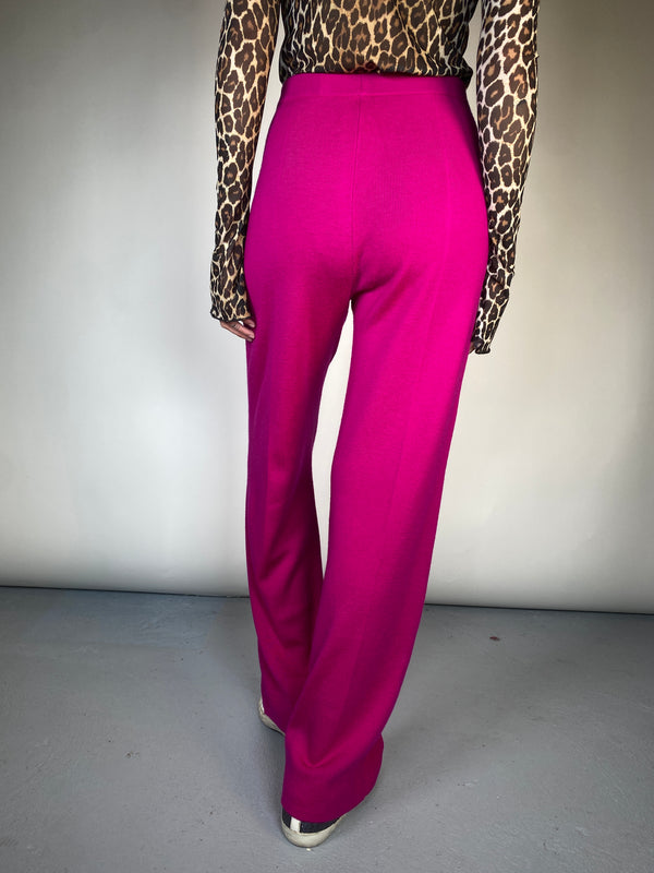 Pantalón Lana Merino Fucsia