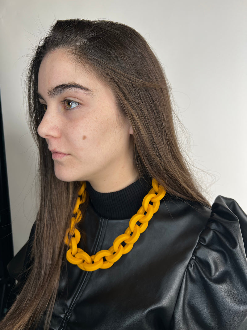 Collar Cadenas Amarillo II