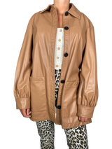 Chaqueta Cuero Café