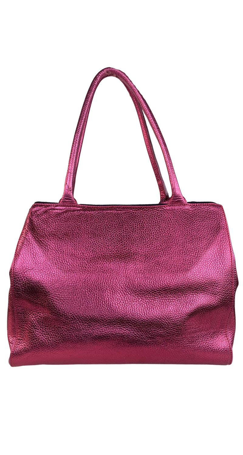 Cartera Fucsia Metalizada
