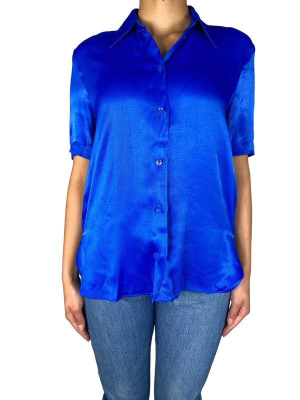 Blusa Azul Manga corta