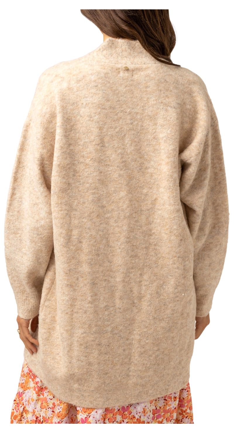 Oversized Knit Cardigán Oat