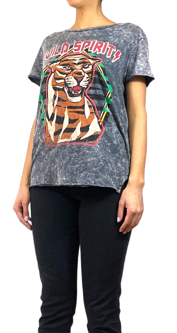 Polera Tigre Gris