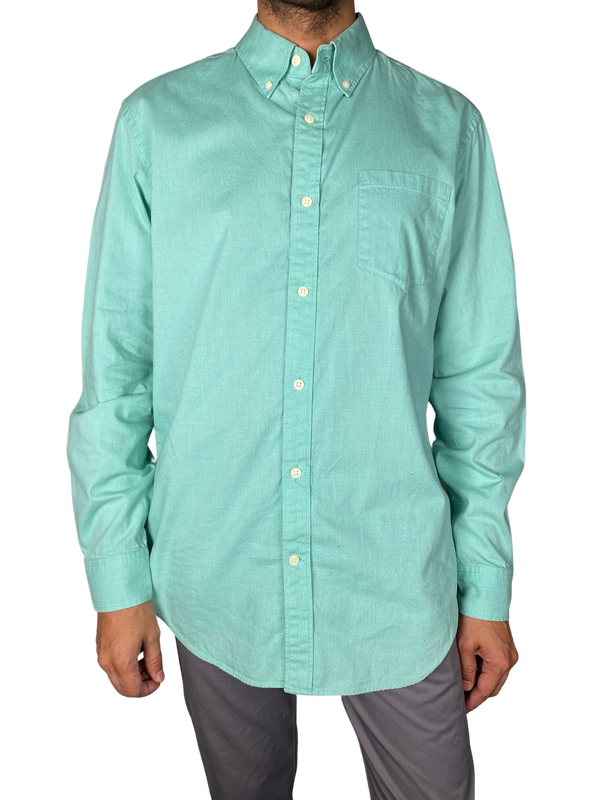 Camisa Turquesa Manga Larga